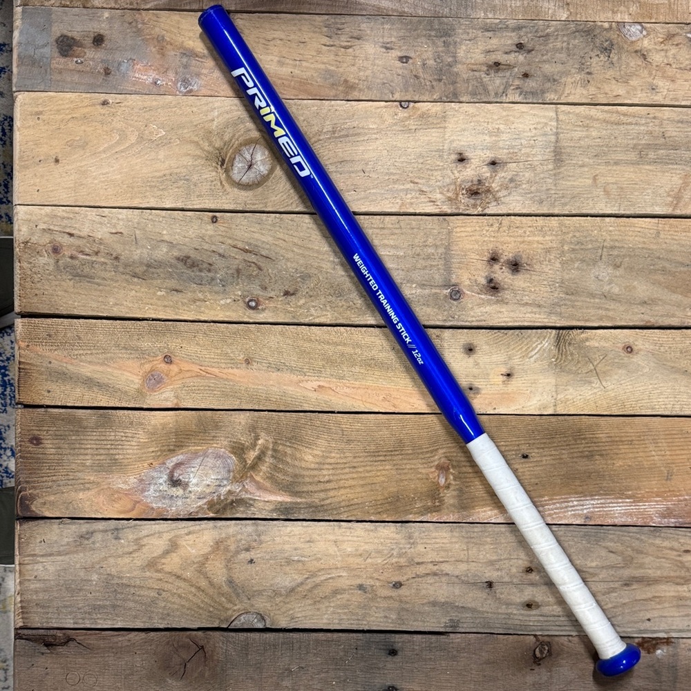Primed Blue and White Training Stick